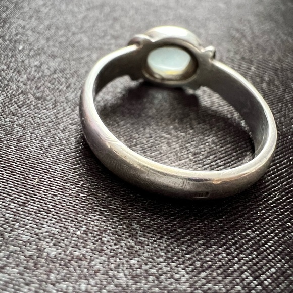 7 1/2 green/blue Prehnite/Apatite ring. - Picture 2 of 4